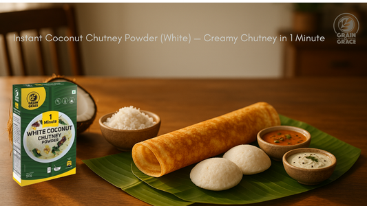 Instant Coconut Chutney Powder (White) — Creamy Chutney in 1 Minute