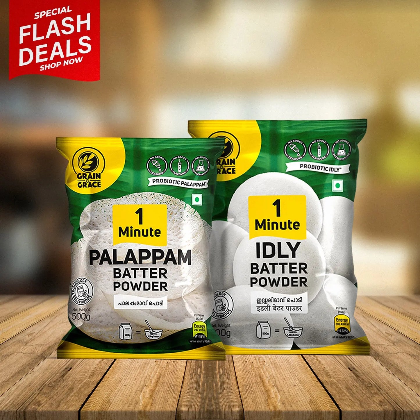 Palappam & Idly Batter Bundle Grain N Grace