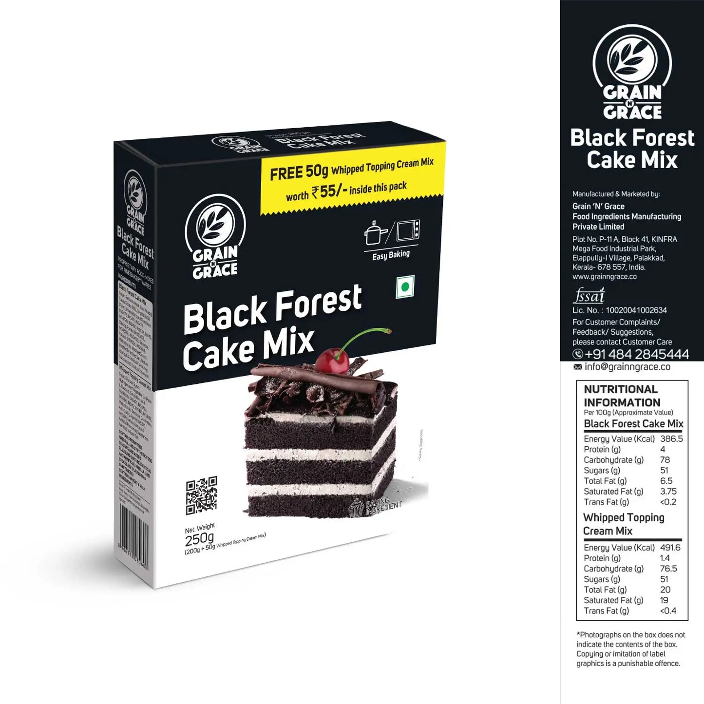 Black Forest Cake Mix (250g) Grain N Grace