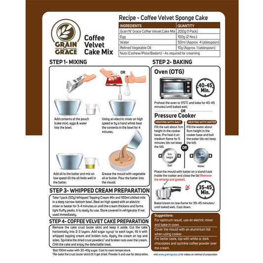 Coffee Velvet Cake Mix 250g (Buy 1 Get 1 Offer)