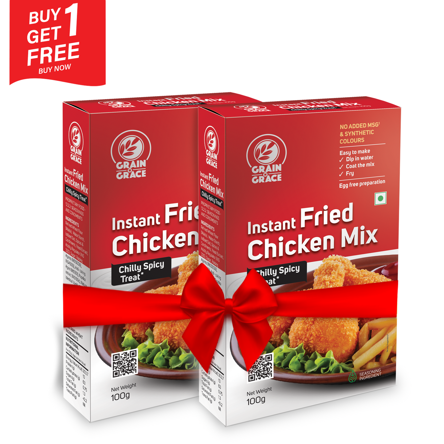 Instant Fried Chicken Mix – Chilly Spicy Treat 100g (Buy 1 Get 1 Offer)