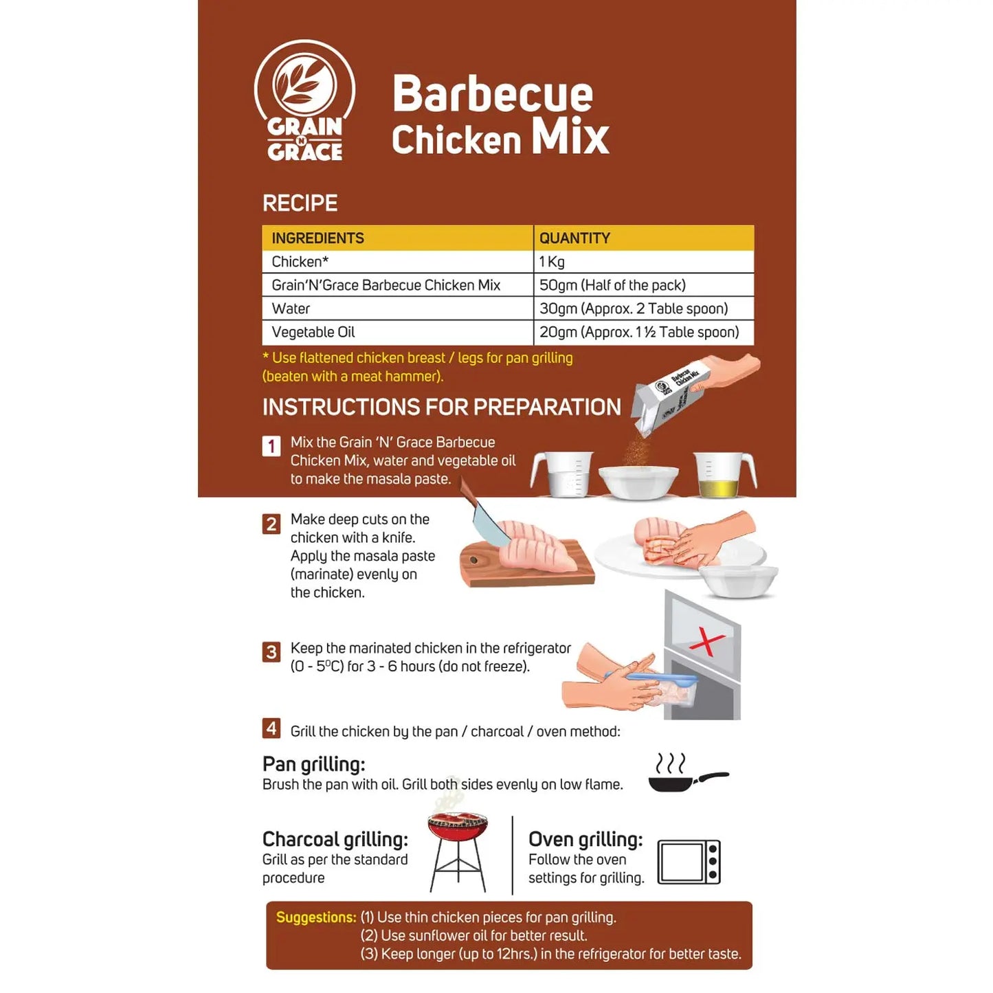 Barbecue Chicken Mix (100g) Grain N Grace