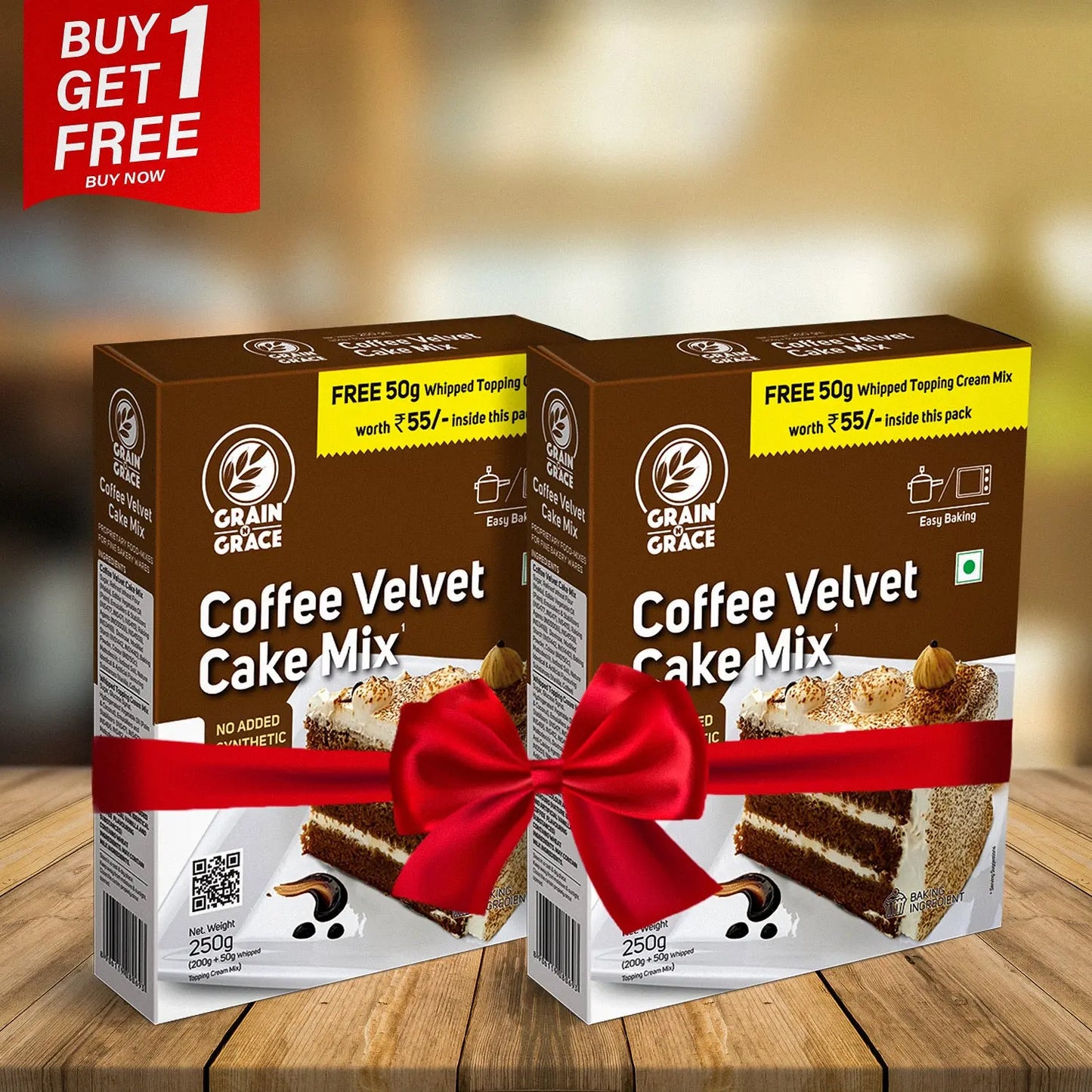 Coffee Velvet Cake Mix 250g (Buy 1 Get 1 Offer) Grain N Grace