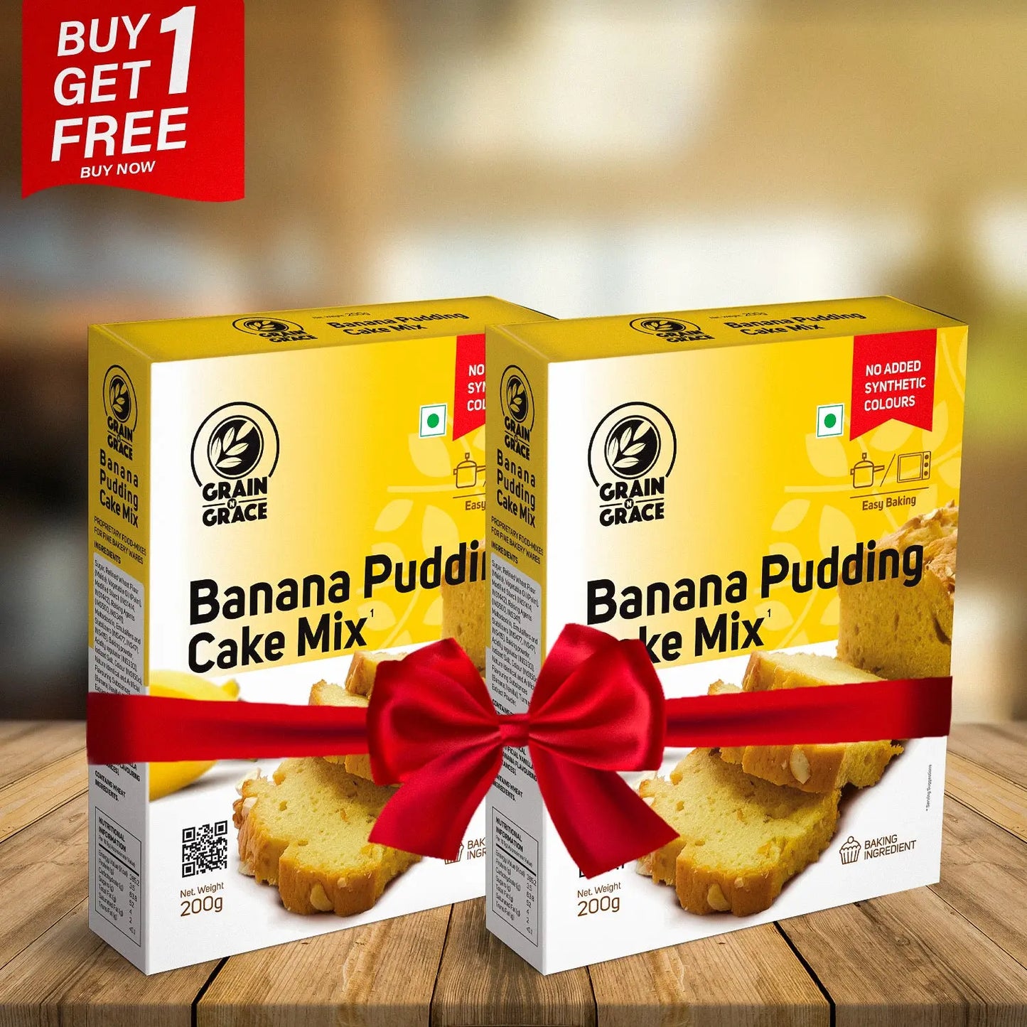 Banana Pudding Cake Mix 200g (Buy 1 Get 1 Offer) Grain N Grace