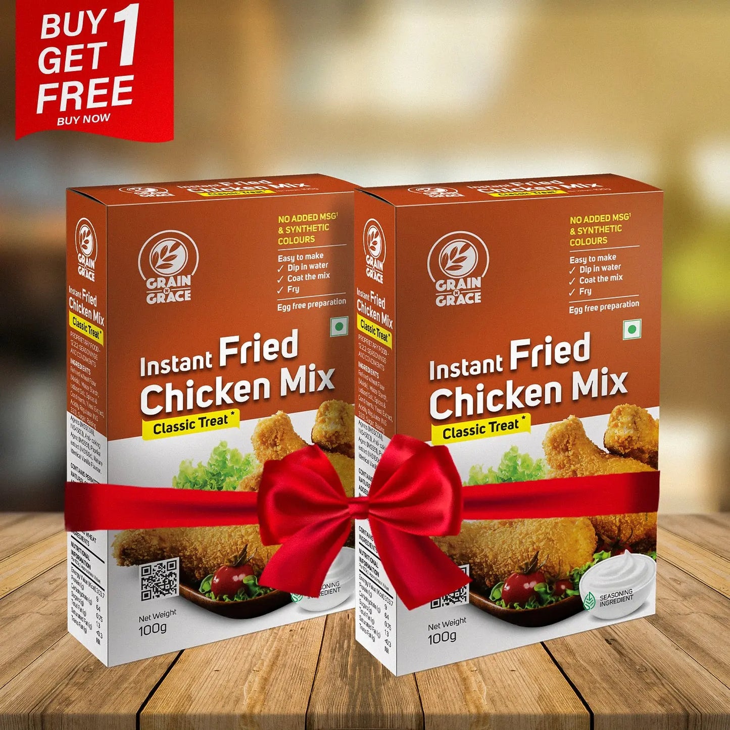 Instant Fried Chicken Mix – Classic Treat 100g (Buy 1 Get 1 Offer) Grain N Grace