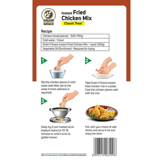 Instant Fried Chicken Mix – Classic Treat 100g (Buy 1 Get 1 Offer) Grain N Grace