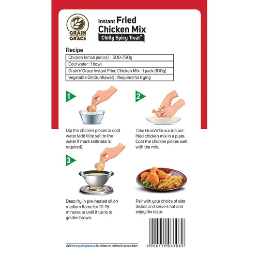 Instant Fried Chicken Mix – Chilly Spicy Treat 100g (Buy 1 Get 1 Offer)