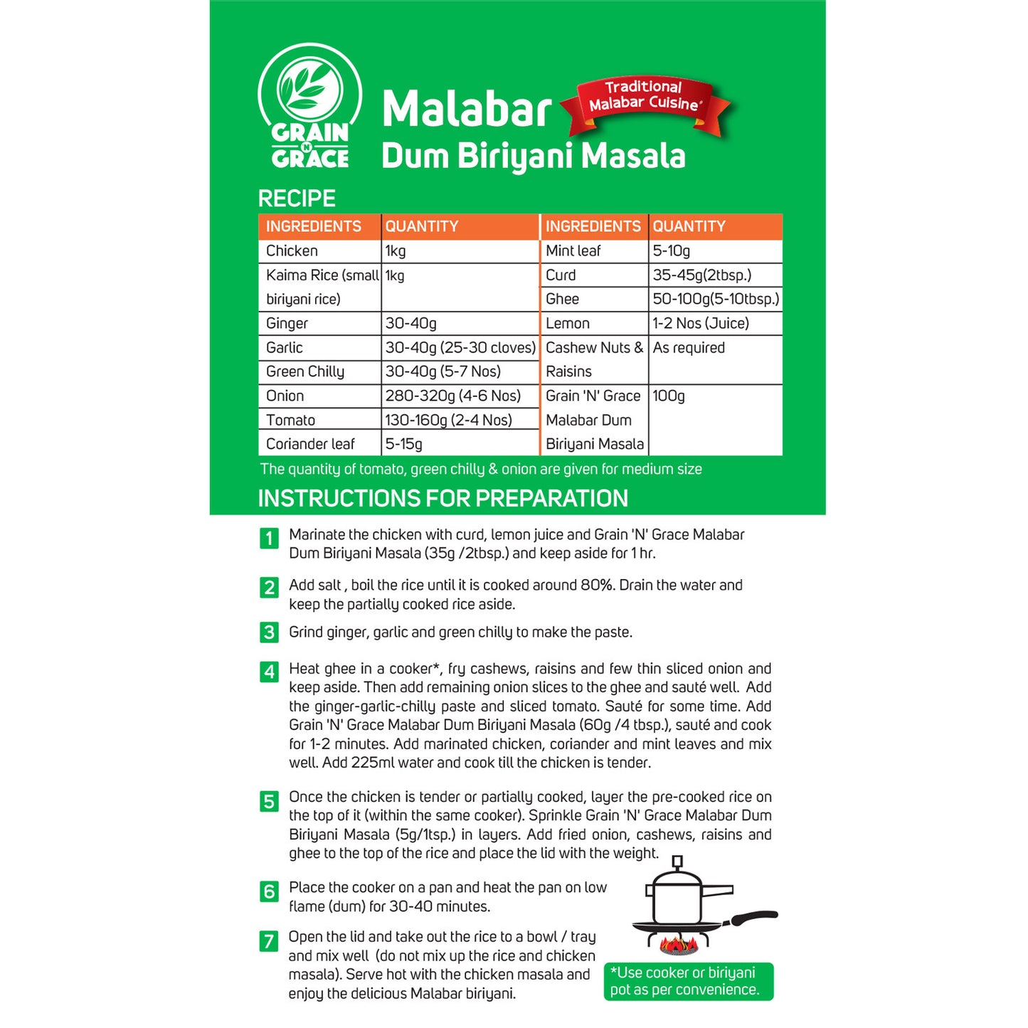 Malabar Dum Biriyani Masala (100g)