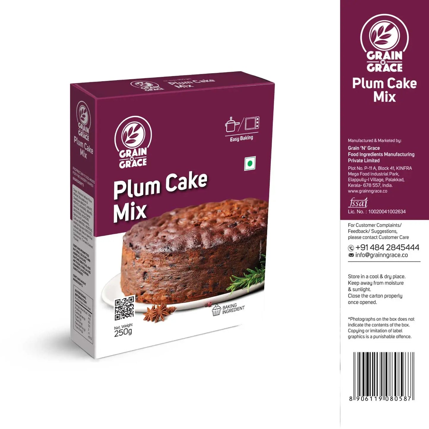 Plum Cake Mix (250g) Grain N Grace