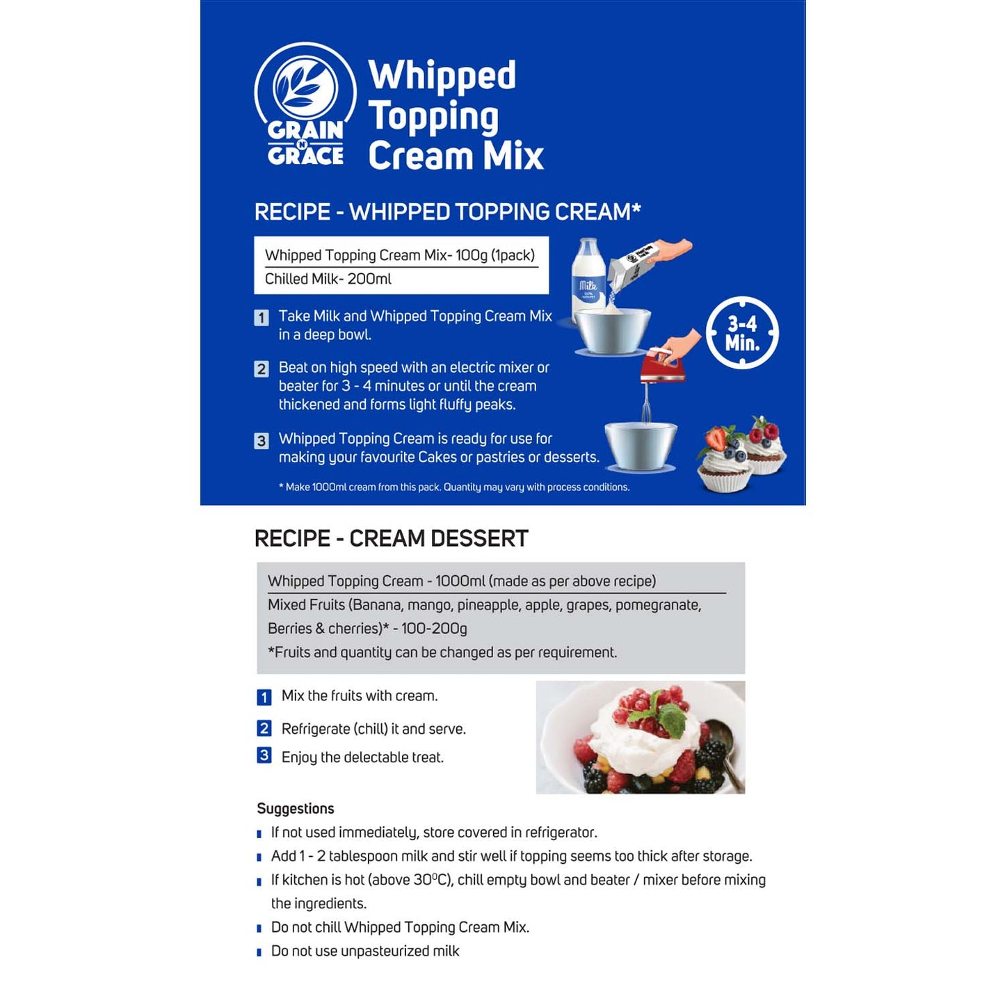 Whipping Cream Powder 100g (Buy 1 Get 1 Offer)