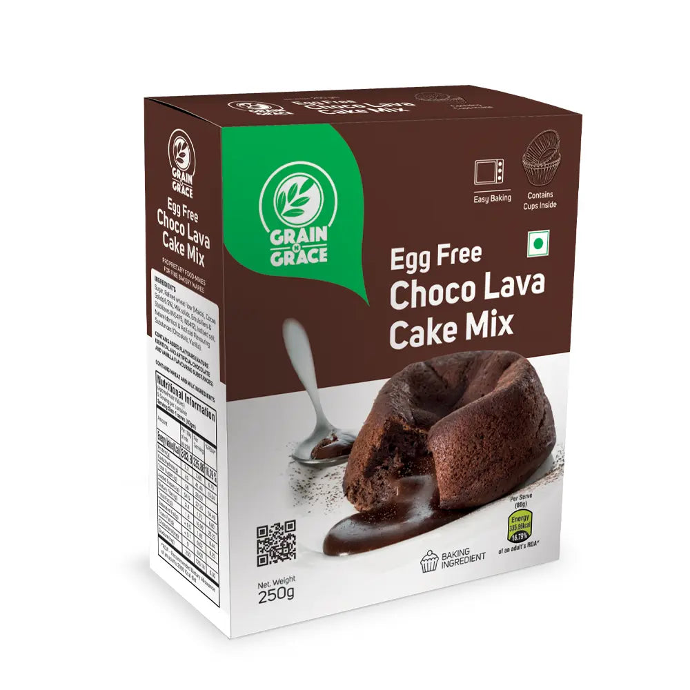 Egg Free Choco Lava cake Mix (250g) Grain N Grace