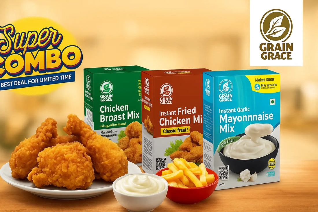 Grain n Grace Super Combo: Crispy Chicken & Creamy Garlic Mayo in Minutes! Grain N Grace