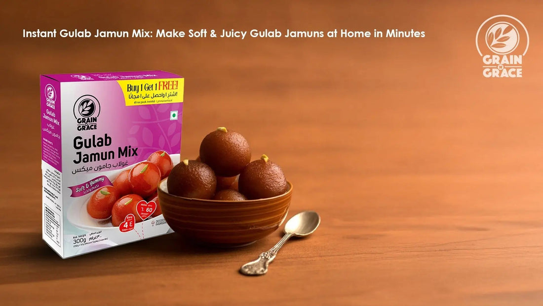 Instant Gulab Jamun Mix – Soft & Juicy Jamuns in Minutes Grain N Grace