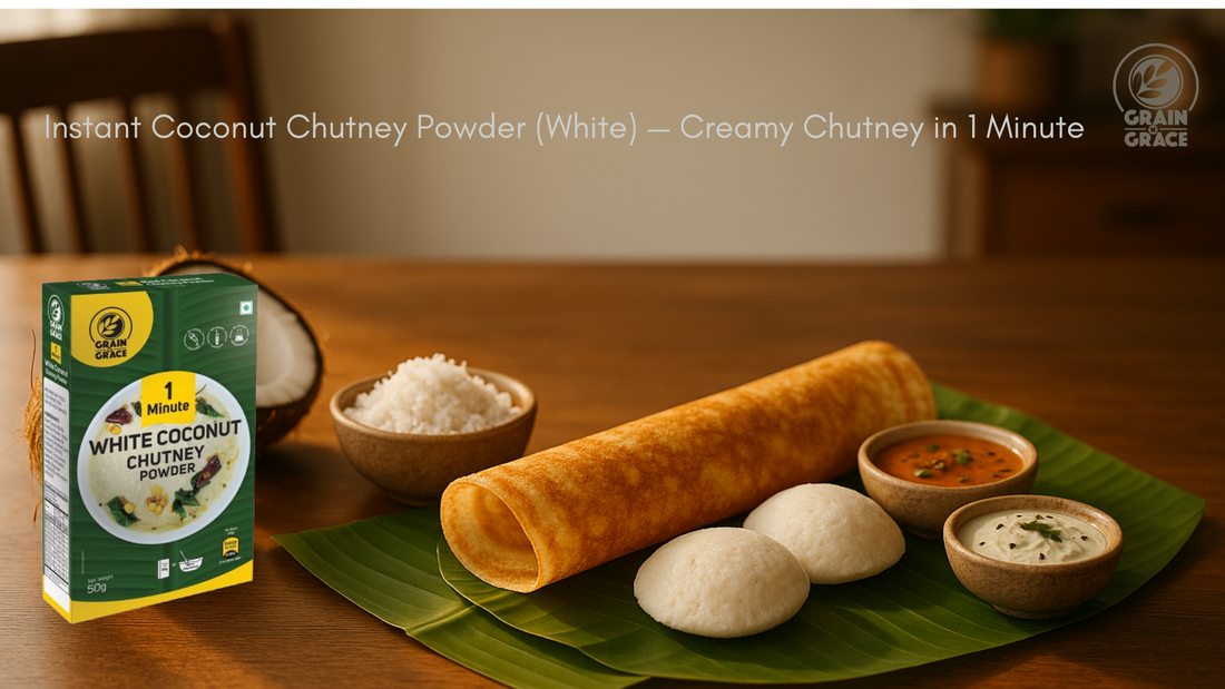 Instant Coconut Chutney Powder (White) — Creamy Chutney in 1 Minute