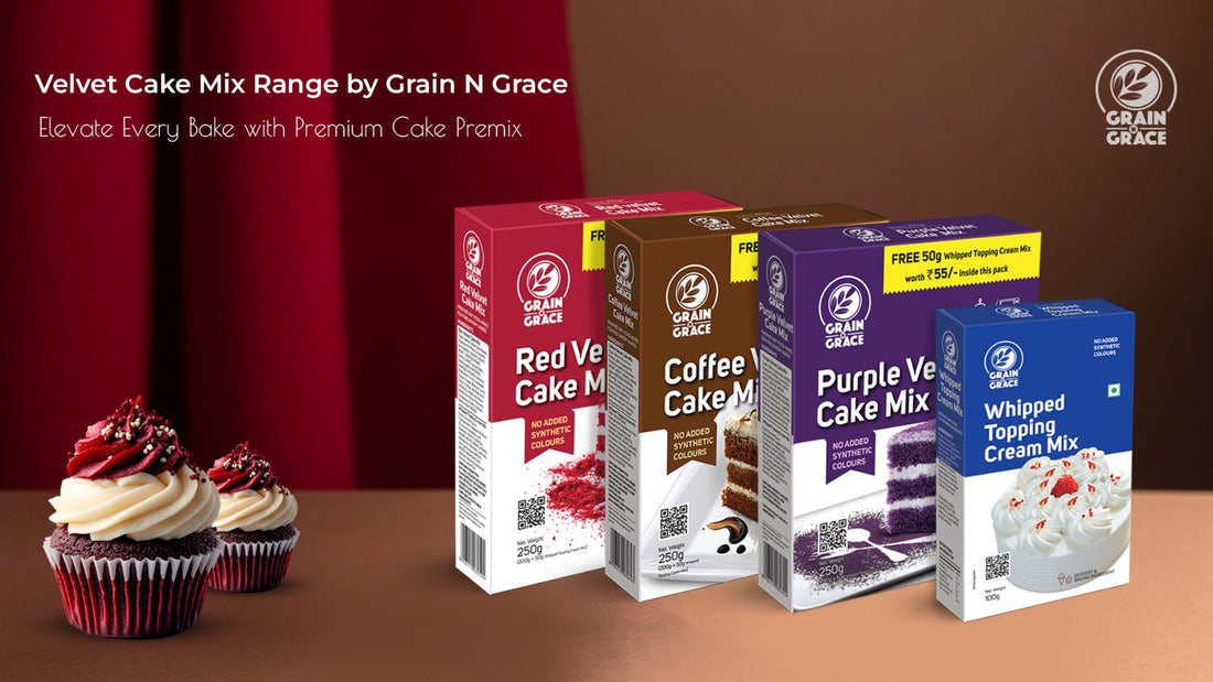 Velvet Cake Mix Range by Grain N Grace: Elevate Every Bake with Premium Cake Premix