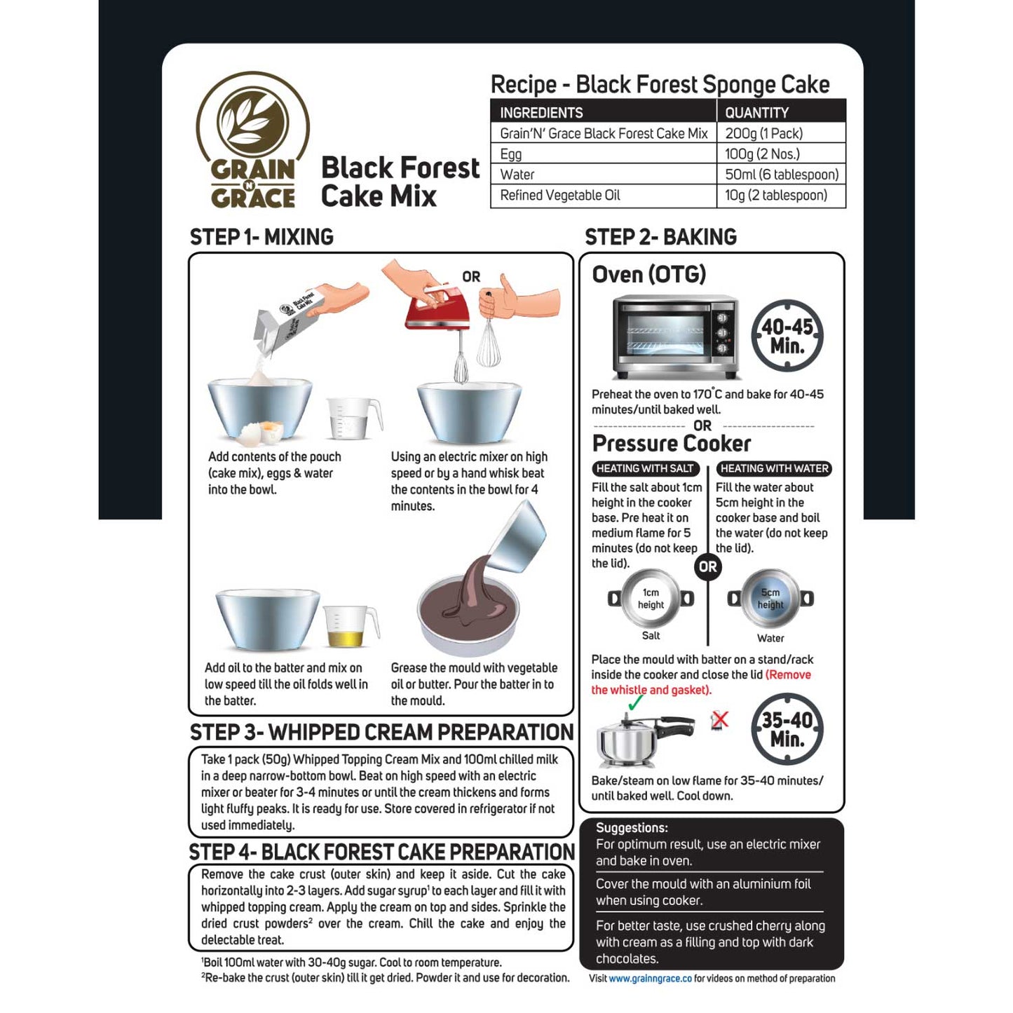 Black Forest Cake Mix (250g)