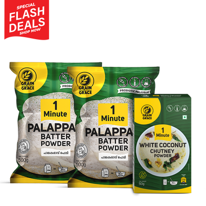 Two Palappam Batter Bundle  + 1 White Coconut Chutney Powder
