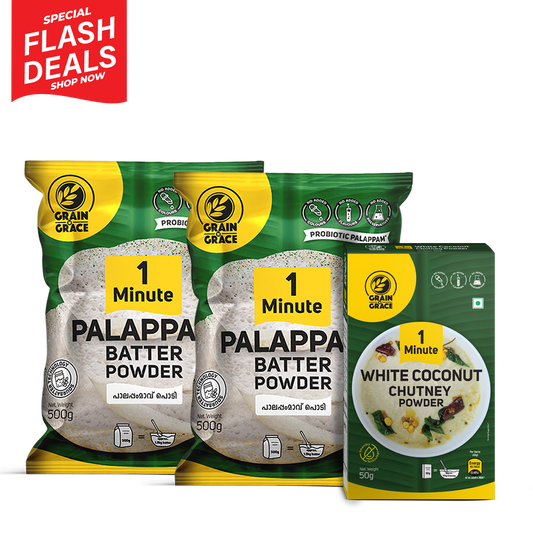 Two Palappam Batter Bundle  + 1 White Coconut Chutney Powder