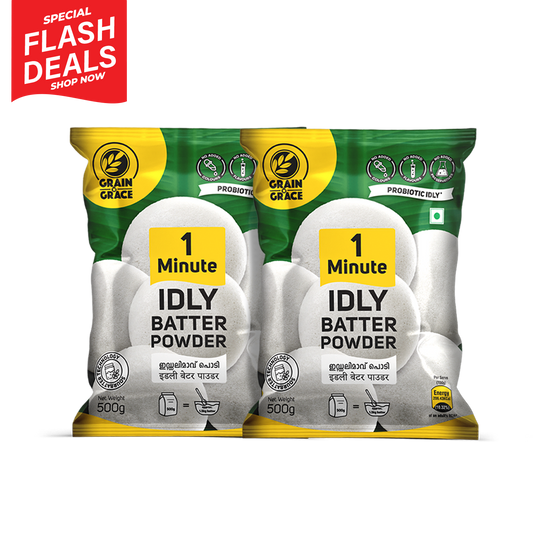 1 Minute Instant Idly Batter Powder 500g (Buy 1 Get 1 Offer)