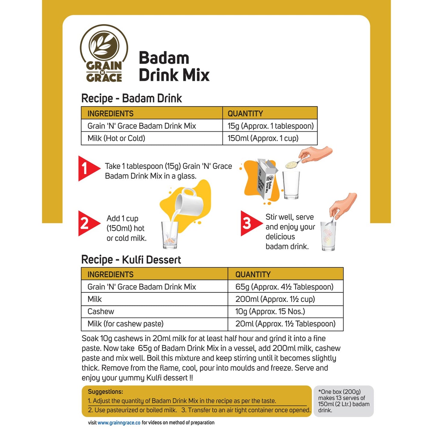 Instant Badam Drink Mix (200g)