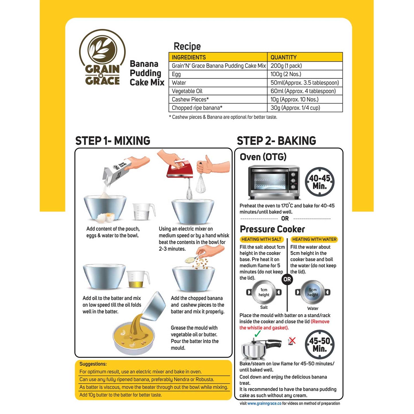 Banana Pudding Cake Mix 200g (Buy 1 Get 1 Offer)