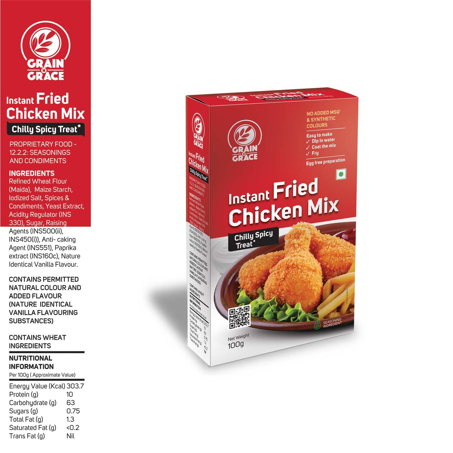 Instant Fried Chicken Mix – Chilly Spicy Treat 100g (Buy 1 Get 1 Offer)