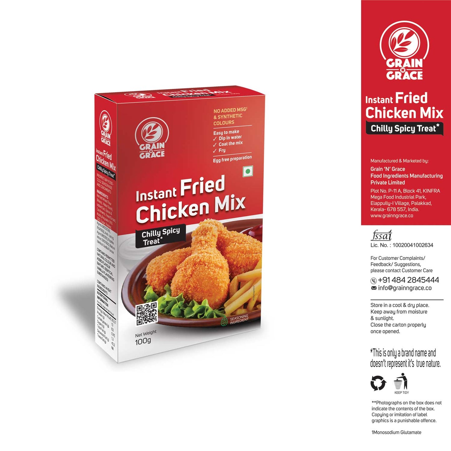 Instant Fried Chicken Mix – Chilly Spicy Treat 100g (Buy 1 Get 1 Offer)