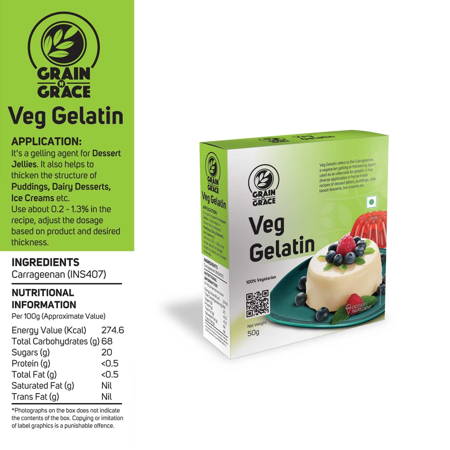 Vegetable Gelatin (50g)