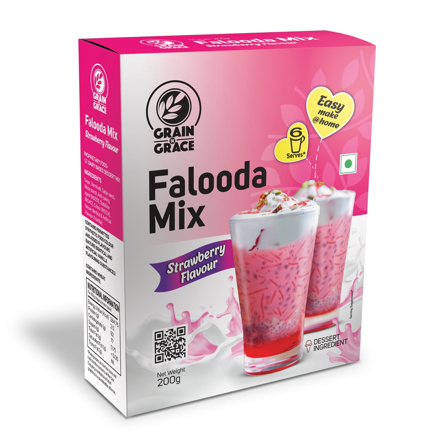 Falooda Mix – Strawberry Flavour (200g)